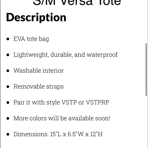 Assorted Colors- S/M Versa Tote is perfect for Gameday! - Picture 5 of 12